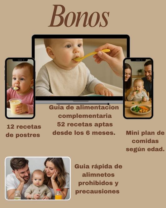 “Primeros bocados: Guía práctica de alimentación complementaria para tu bebé”